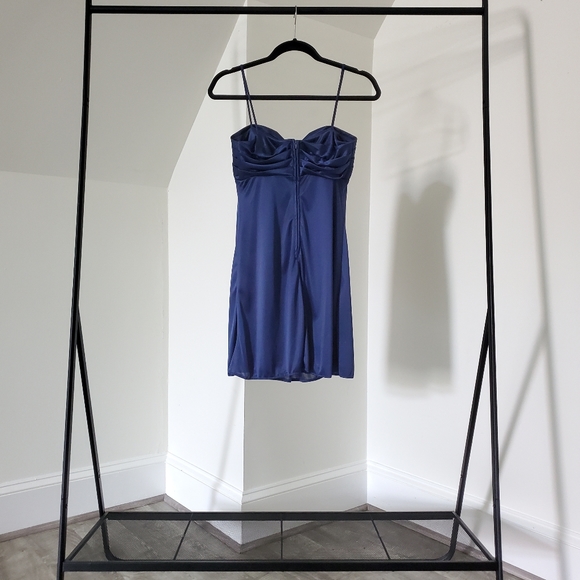 MASQUERADE NAVY BLUE FORMAL DRESS - Picture 4 of 7